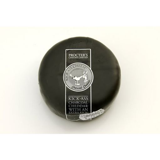 Kick Ass Cheddar Cheese With Charcoal truckle (200g)